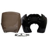 T-sport Front Headlight Fairing Windshield Harley Dyna Low Rider Super Wide Glide Fat Street Bob FXDL FXDXT W/Headlight Relocation Block - pazoma