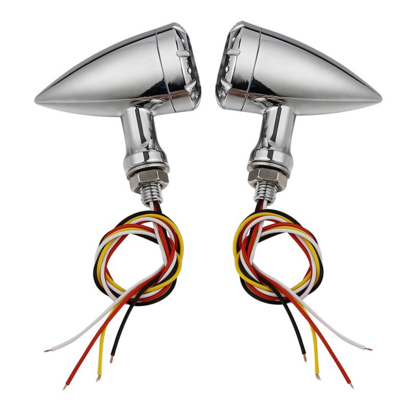 Motorcycle Universal 3 in 1 LED Turn Signals w/Tail Light  Brake Blinker Turn Indicator Light Harley Chopper Bobber Cafe Racer Custom Cruisers - pazoma