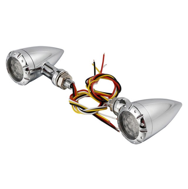 Motorcycle Universal 3 in 1 LED Turn Signals w/Tail Light  Brake Blinker Turn Indicator Light Harley Chopper Bobber Cafe Racer Custom Cruisers - pazoma