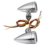 Universal Motorcycle 3 in 1 LED Turn Signal w/Taillight Indicators Light Bullet Blinker Lamp 12v for Harley Chopper Cruiser Bobber Cafe Racer - pazoma