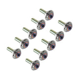 10 Pack 2014-2025 Harley Road Glide Street Glide FLTRX FLHX Titanium Floating Front Brake Disc Rotor Bolts Hardware Kit