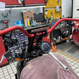 1" 25.4mm Diameter Club Style Moto Bars Aluminum 4″ Rise Handlebar For Harley Dyna Low Rider FXDLS Fat Street Bob FXDF FXDB FXBB Sportster - pazoma