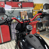 1" 25.4mm Diameter Club Style Moto Bars Aluminum 4″ Rise Handlebar For Harley Dyna Low Rider FXDLS Fat Street Bob FXDF FXDB FXBB Sportster - pazoma