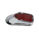 12V Motorcycle Metal Chrome Red Rear LED Universal Slimline Low Profile Tombstone Brake Tail Light For Harley Cafe Racer Chopper Bobber