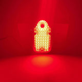 12V Motorcycle Metal Chrome Red Rear LED Universal Slimline Low Profile Tombstone Brake Tail Light For Harley Cafe Racer Chopper Bobber