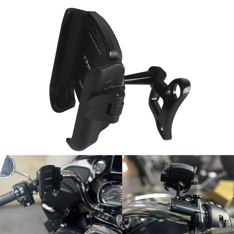 1s Lock & Release Phone Carrier Mount Holder Quick Lock Stand Bracket For Harley Road Glide FLTRX FLTRU FLTRK FLTRXST FLTRKSE 15- - pazoma