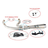 2-into-1 Full Complete Exhaust System Stainless Steel Muffler For Harley Softail Low Rider S ST EI Diablo Street Bob Standard 2018-2025 - pazoma
