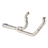 2-into-1 Full Complete Exhaust System Stainless Steel Muffler For Harley Softail FXLR FXLRS FXLRST FXRST FXST FXBB FXBBS 2018-2025 - pazoma