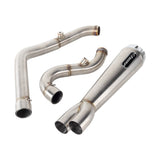 2-into-1 Full Complete Exhaust System Stainless Steel Muffler For Harley Softail FXLR FXLRS FXLRST FXRST FXST FXBB FXBBS 2018-2024 - pazoma