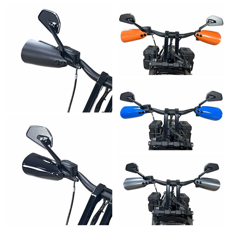 1996-2014 Harley Softail Standard Slim Classic Custom Deluxe Fat Boy Rocker Night Train Club Style Handguards Hand Guard with Mounting Bracket - pazoma