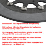11.8" Floating Carbon Ceramic Matrix Composite Brake Rotor Discs For Harley Touring Street Road Glide Softail Dyna Sportster 2006-2026 - pazoma
