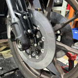 11.8" Floating Carbon Ceramic Matrix Composite Brake Rotor Discs For Harley Touring Street Road Glide Softail Dyna Sportster 2006-2026 - pazoma