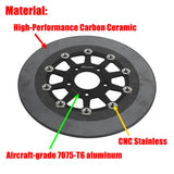 11.8" Floating Carbon Ceramic Matrix Composite Brake Rotor Discs For Harley Touring Street Road Glide Softail Dyna Sportster 2006-2026 - pazoma