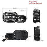 2006-2018 BMW F650GS F700GS F800GS LED Headlight Kit with Halo Ring High/Low Lighting Headlamp Daylight Running Light DRL - pazoma