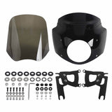 2017-2025 Harley Road King Special Classic Custom FLHR FLHRXS FLHRC FLHRS Headlight Fairing w/ Windshield Club Style Front Fairing - pazoma