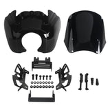 2018-2025 Harley M8 Softail Fat Bob FXFB FXFBS T-Sport Front Fairing w/Baja Designs LP6 LED Light Bracket Mount Kit