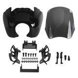 2018-2025 Harley M8 Softail Fat Bob FXFB FXFBS T-Sport Front Fairing w/Baja Designs LP6 LED Light Bracket Mount Kit