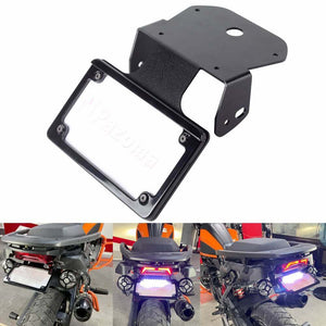 2021-2024 Harley Pan America 1250 Special RA1250 RA1250S CVO RA1250SE License Plate Bracket Holder Fender Eliminator Kit With LED Light Plate Frame - pazoma