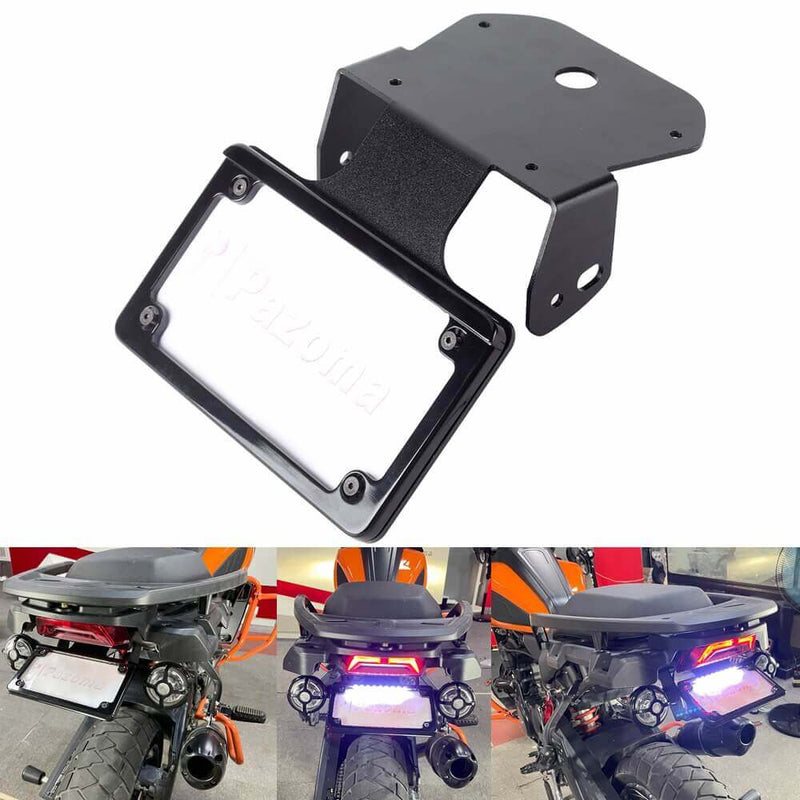 2021-2025 Harley Pan America ST 1250 Special RA1250 RA1250S CVO RA1250SE License Plate Bracket Holder Fender Eliminator Kit With LED Light Plate Frame - pazoma