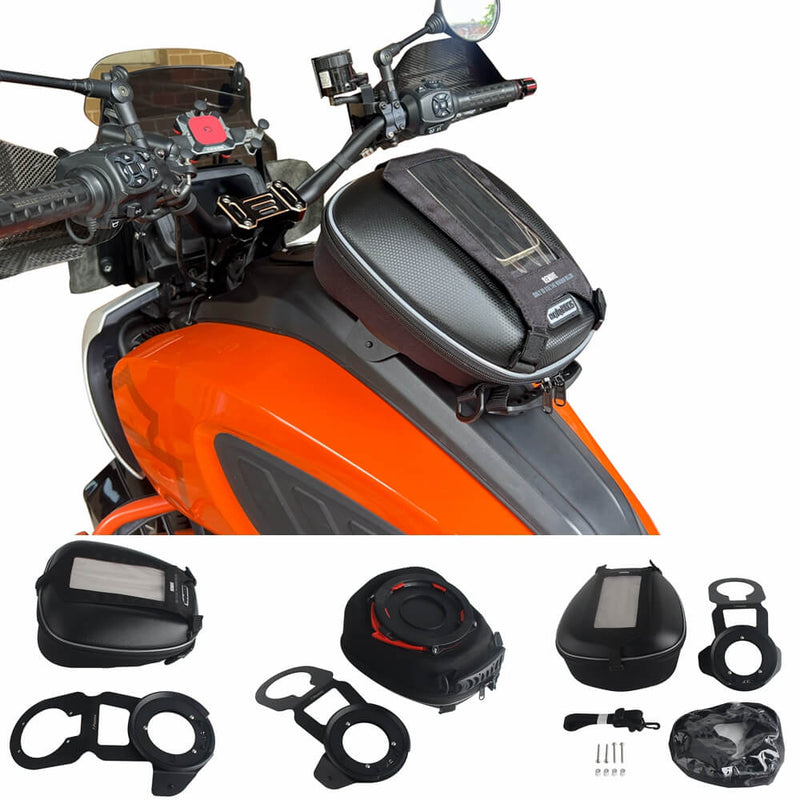 Multi-function luggage Fuel Tank Bag W/Quick Release Tanklock Adapter Flange For Harley Pan America 1250 Special RA1250 RA1250S ST CVO RA1250SE 21-25 - pazoma