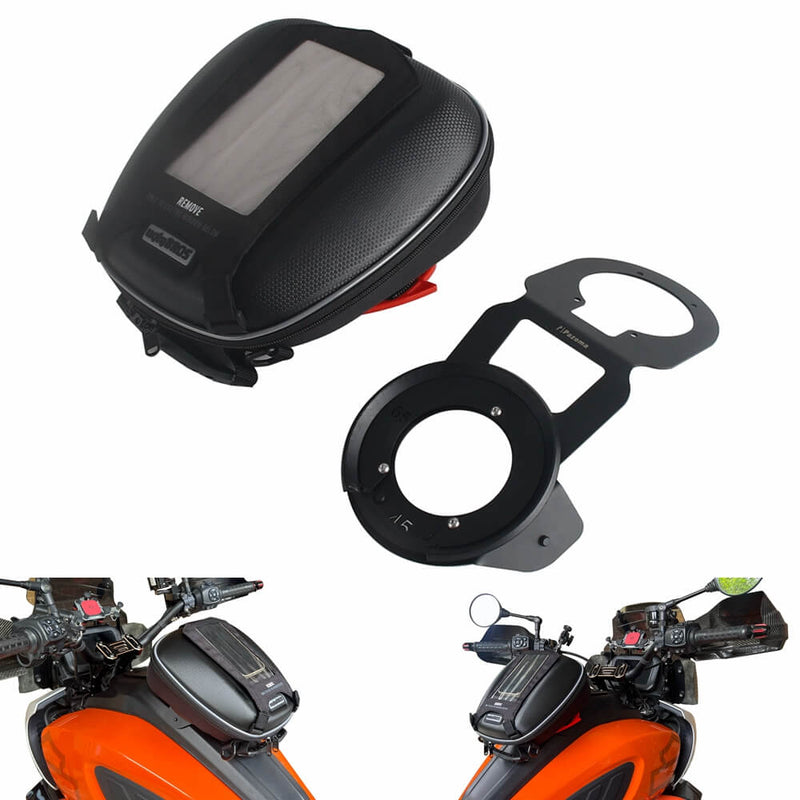 2021-2025 Harley Pan America 1250 Special RA1250 RA1250S CVO RA1250SE RA1250ST Multi-Function Luggage Fuel Tank Bag W/Quick Release Tanklock Adapter - pazoma