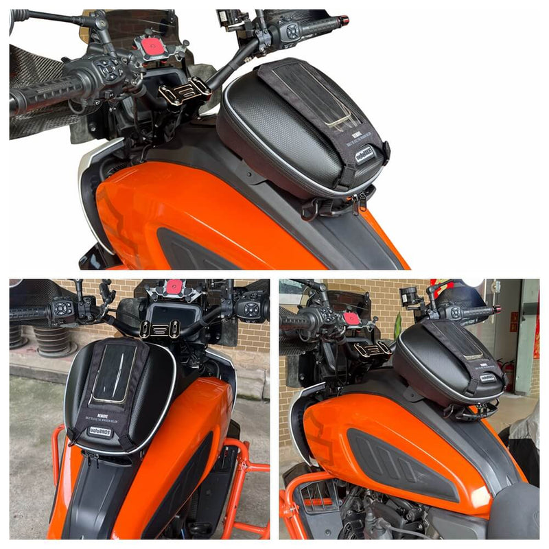 2021-2025 Harley Pan America 1250 Special RA1250 RA1250S CVO RA1250SE RA1250ST Tank Bag Tanklock Multi-Function Luggage + Flange - pazoma