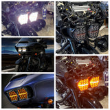 240W High Power Dual LED Headlight Projector Headlamp With DRL For Harley Road Glide ST CVO FLTR FLTRX FLTRU FLTRT 2015-2024