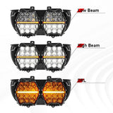 240W High Power Dual LED Headlight Projector Headlamp With DRL For Harley Road Glide ST CVO FLTR FLTRX FLTRU FLTRT 2015-2024