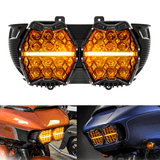 240W High Power Dual LED Headlight Projector Headlamp With DRL For Harley Road Glide ST CVO FLTR FLTRX FLTRU FLTRT 2015-2024