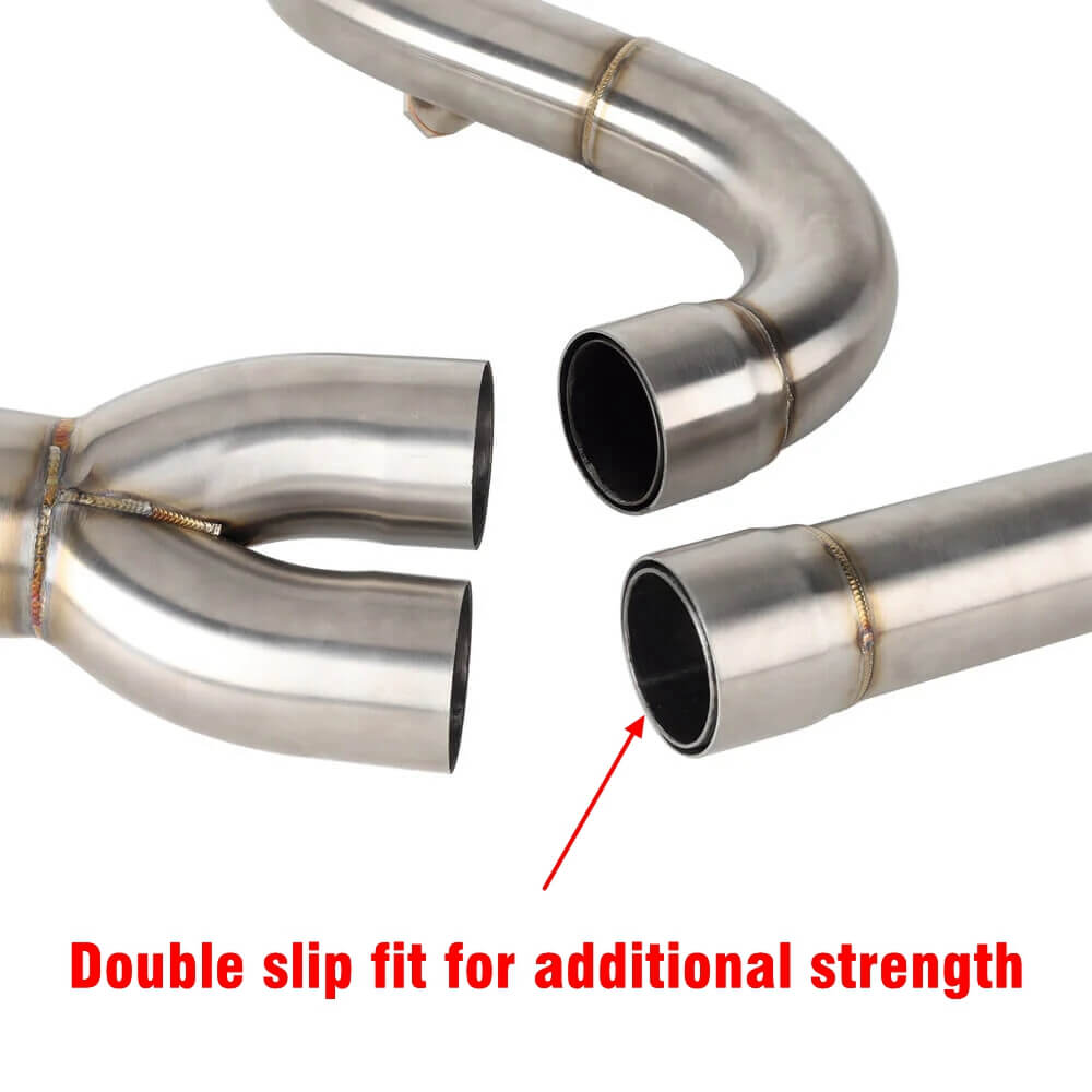 MOTOALL 2-Pack 1.75" Stainless Steel Muffler Exhaust Clamps - 45mm For Harley Electra Glide, Road King