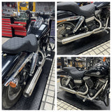 2 into 1 Full Length Exhaust System Stainless Steel Muffler For Harley Dyna Fat Bob FXDF Low Rider FXDL S Street Bob FXDB FXD 2006-2017