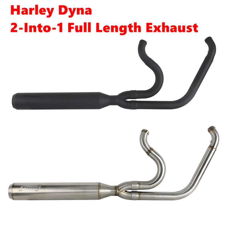 2 into 1 Full Length Exhaust System Stainless Steel Muffler For Harley Dyna Fat Bob FXDF Low Rider FXDL S Street Bob FXDB FXD 2006-2017