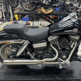 2 into 1 Full Length Exhaust System Stainless Steel Muffler For Harley Dyna Fat Bob FXDF Low Rider FXDL S Street Bob FXDB FXD 2006-2017