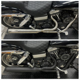 2 into 1 Full Length Exhaust System Stainless Steel Muffler For Harley Dyna Fat Bob FXDF Low Rider FXDL S Street Bob FXDB FXD 2006-2017