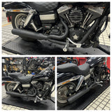 2 into 1 Full Length Exhaust System Stainless Steel Muffler For Harley Dyna Fat Bob FXDF Low Rider FXDL S Street Bob FXDB FXD 2006-2017