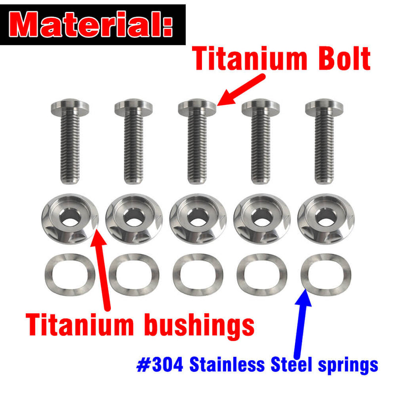10 Pack 2014-2025 Harley Road Glide Street Glide FLTRX FLHX Titanium Floating Front Brake Disc Rotor Bolts Hardware Kit