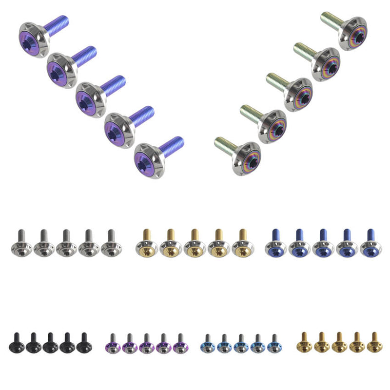 Titanium Floating Front Brake Disc Rotor Bolts Hardware Kit For Harley Touring Road Glide Street Glide Road King 2014-2025 FLT - pazoma