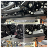 Aluminum Engine Guard Sumpguard Skid Plate Belly Pan Chassis Protection Cover For Harley Touring Street Glide Road King Electra Ultra FLHT FLHX