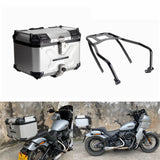 Aluminum Side Top Cases Rear Luggage Tail Box W/Mount Plate System Bracket for Harley Street Bob FXBB FXBBS Standard FXST 18- - pazoma