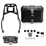 Aluminum Side Top Cases Rear Luggage Tail Box W/Mount Plate System Bracket for Harley Street Bob FXBB FXBBS Standard FXST 18- - pazoma