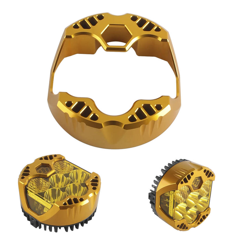 CNC Aluminum Baja Designs LP6 Pro LED Auxiliary Light Pod Headlight Shell Replacement Cover for Harley Indian Motorcycle Jeep RAM Ford Car - pazoma