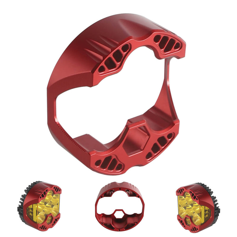 CNC Aluminum Baja Designs LP6 Pro LED Auxiliary Light Pod Headlight Shell Replacement Cover for Harley Indian Motorcycle Jeep RAM Ford Car - pazoma