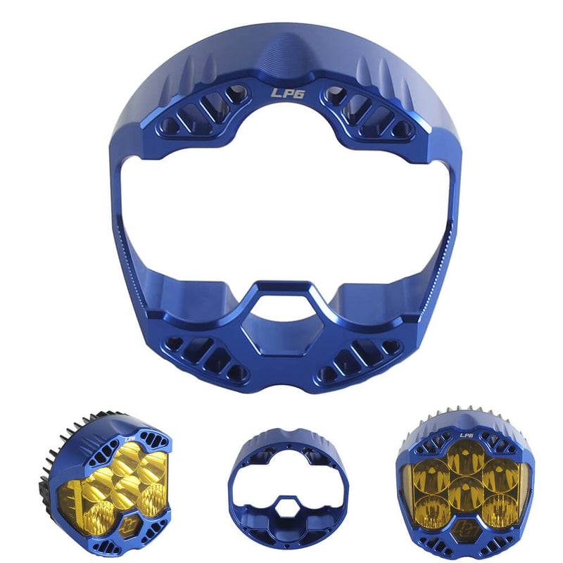 CNC Aluminum Baja Designs LP6 Pro LED Auxiliary Light Pod Headlight Shell Replacement Cover for Harley Indian Motorcycle Jeep RAM Ford Car - pazoma