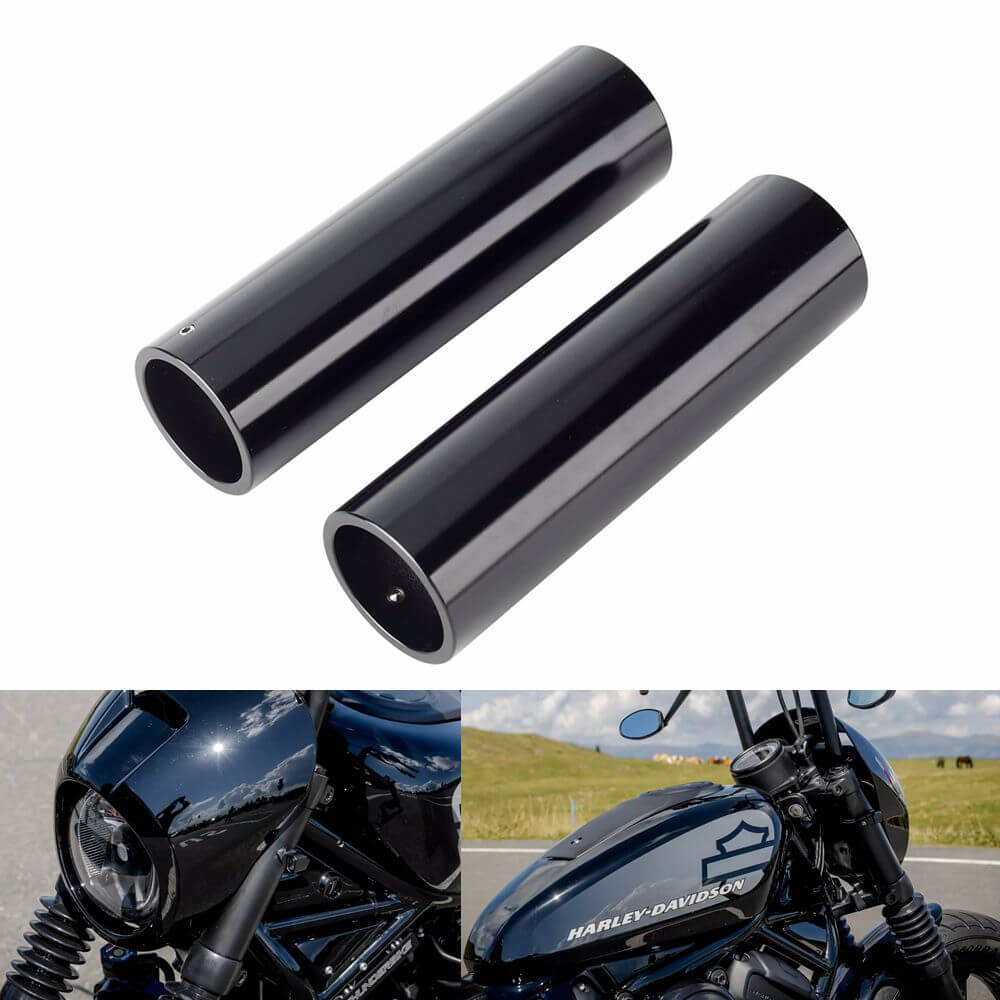 Shock Absorber Gators Universal Motorcycle Fork Cover Gaiters - Rubber ...