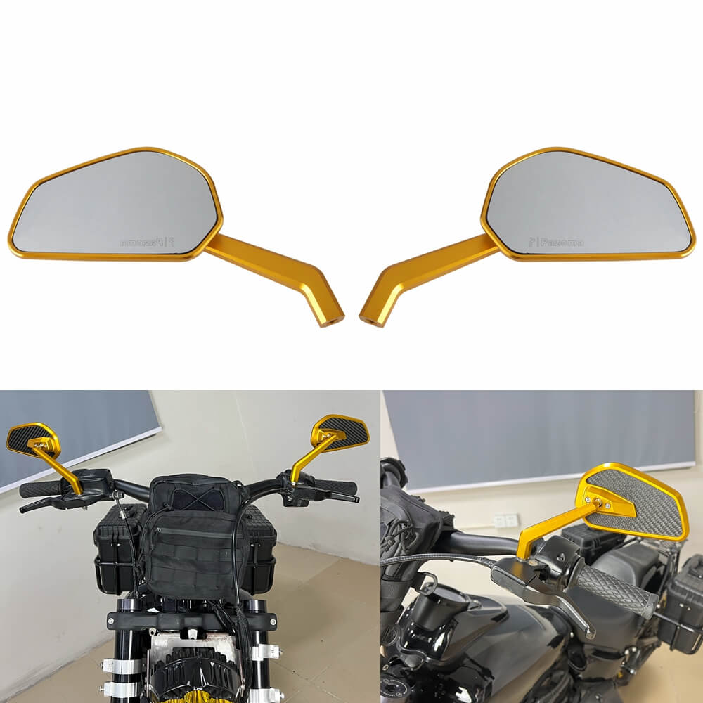 CNC Carbon Fiber Mirrors Rearview Side Mirror For Harley