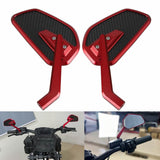 Club Style CNC Carbon Fiber Mirrors Rearview Side Mirror For Harley Street Road Glide Dyna Low Rider Super Glide Sportster XL T-Bars - pazoma