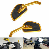 Club Style CNC Carbon Fiber Mirrors Rearview Side Mirror For Harley Street Road Glide Dyna Low Rider Super Glide Sportster XL T-Bars - pazoma