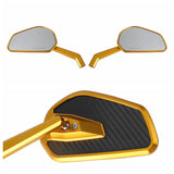 CNC Carbon Fiber Mirrors Rearview Side Mirror For 8mm 10mm Mirror Thread and Harley Davidson - pazoma