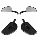 CNC Carbon Fiber Mirrors Rearview Side Mirror For Harley Touring Softail Dyna Sportster Street Bob Low Rider S Road King Fatboy XL883 - pazoma