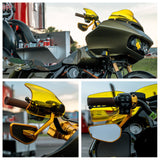 CNC Carbon Fiber Mirrors Rearview Side Mirror For Harley Softail Dyna FXR Street Bob Low Rider S ST Fat Bob Glide Club style